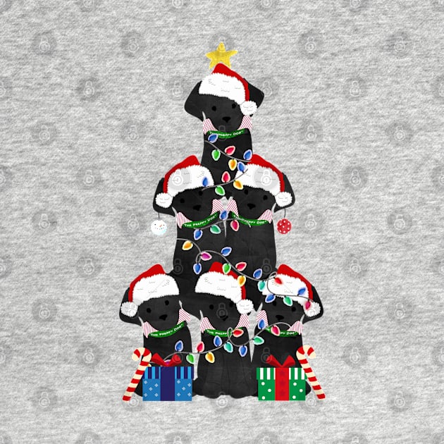 Holiday Preppy Black Lab Puppy Christmas Tree by emrdesigns